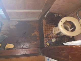 トイレ前床とトイレ
