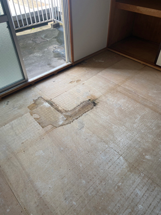 亡くなっていた場所の畳撤去後