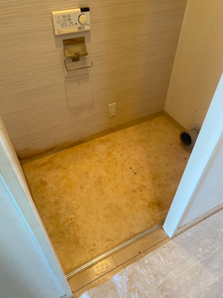 トイレの便器撤去後