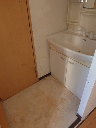 トイレ前の洗面のアフター(清掃後)