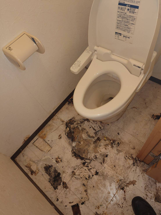 トイレの撤去後