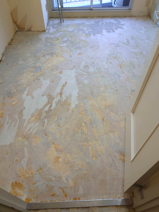 部屋の床のアフター