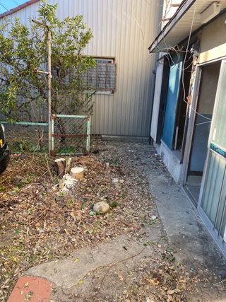 アパート玄関前のアフター