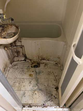 ユニットバスの撤去後