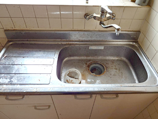 キッチンシンクのビフォアアフター