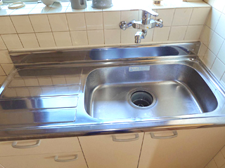 キッチンシンクのビフォアアフター