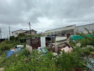 現場入り口のビフォアアフター