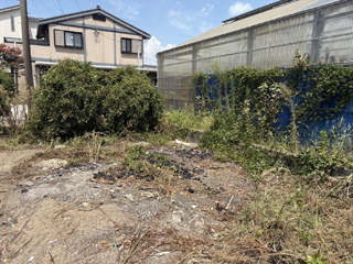 土地北西の反対側のビフォアアフター